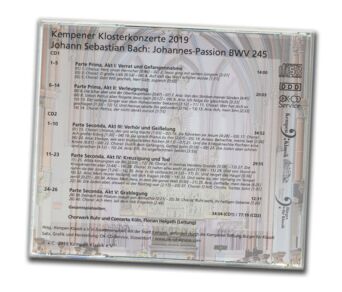 Chorwerk Ruhr & Concerto Köln: Johannes-Passion (2CD, 2019, Rückseite)