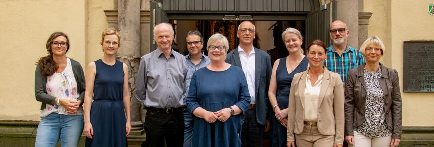 Das Klosterkonzerte-Team: Bettina Klapheck, Miriam Pankarz, Peter Landmann, Georg Derks, Dr. Elisabeth Friese, Martin Klapheck, Doerte Schäfer, Elke Barthel, Lutz Schriefers, Susanne Betz (Foto: Tina Hirop)