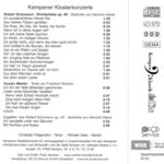 Christoph Prégardien & Michael Gees: Robert Schumann, Gustav Mahler (2007, Rückseite)