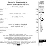 Isabelle Faust & Sheila Arnold: Werke von Mozart und Beethoven (2006, Rückseite)